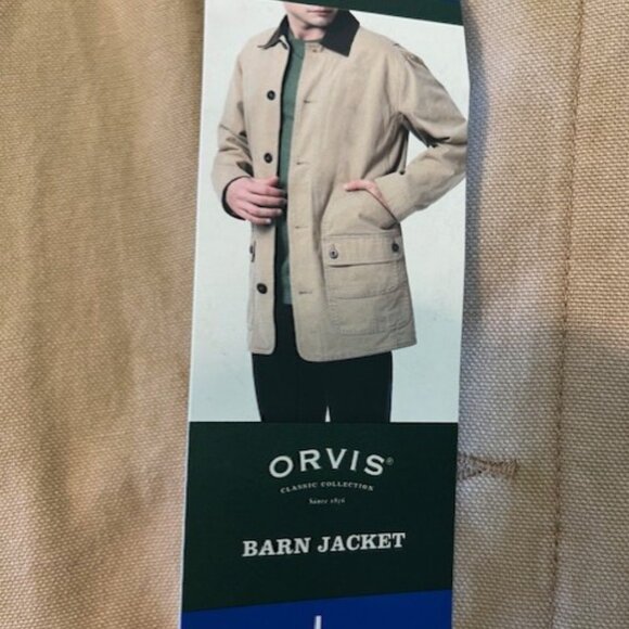 New!  NWT Orvis Classic Barn Jacket Men's Large Saddle Tan - Picture 2 of 4